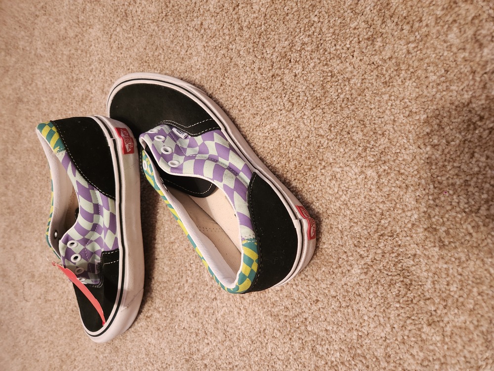 New vans with Checard Design sneakers with laces us mens 9.5 Womens 11 - Picture 3 of 7